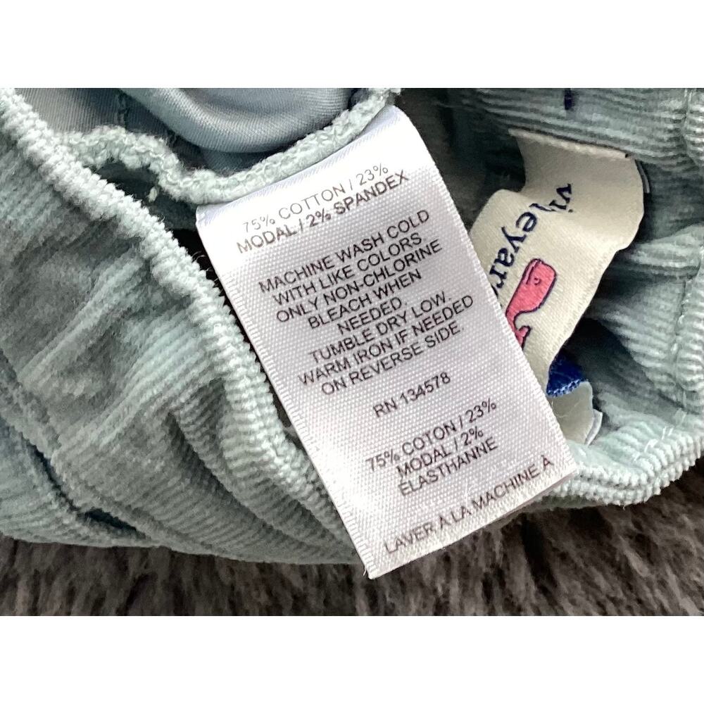 Vineyard Vines Girls Corduroy Flare Pants Preppy Classic Retro Sage Blue Size 8 - Picture 9 of 12